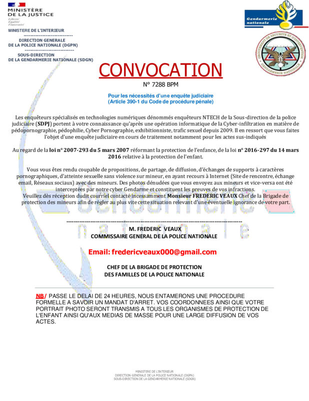 COURRIERJUDICIAIRE 1 signalement